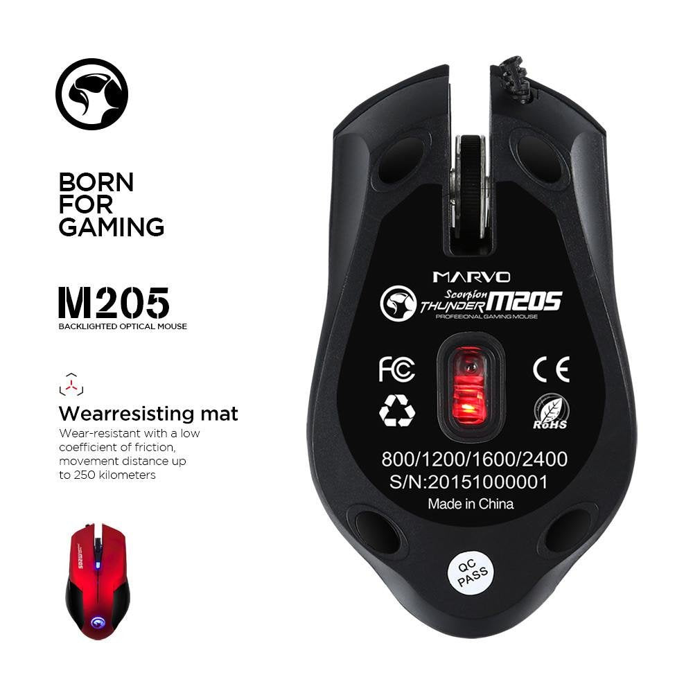 Marvo Scorpion M205 RD Gaming Mouse