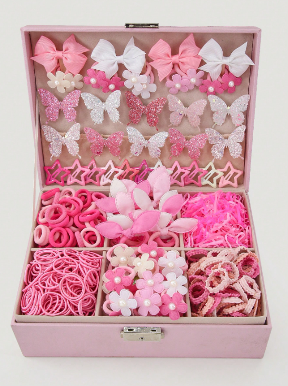 Pink Bowknot Hair Clips