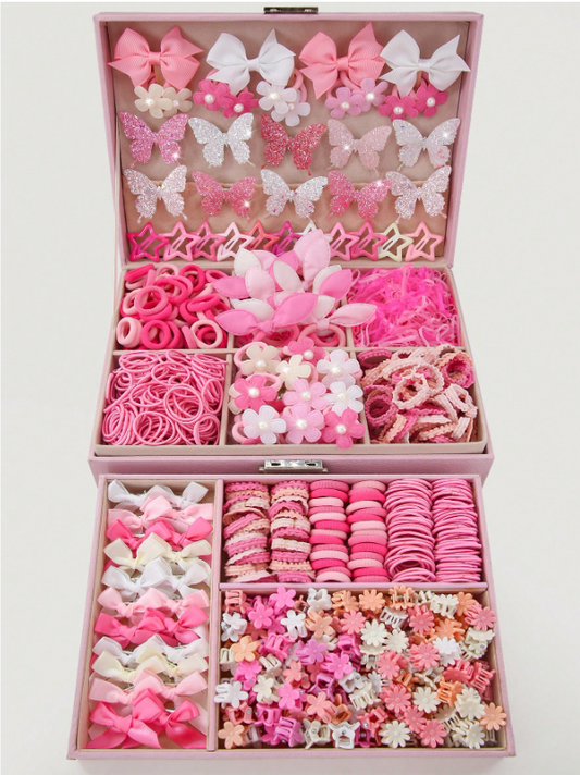 Pink Bowknot Hair Clips