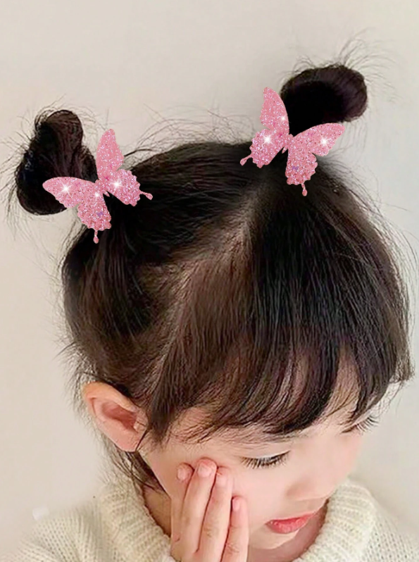Pink Bowknot Hair Clips